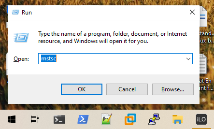 Open Windows Remote Desktop Connection