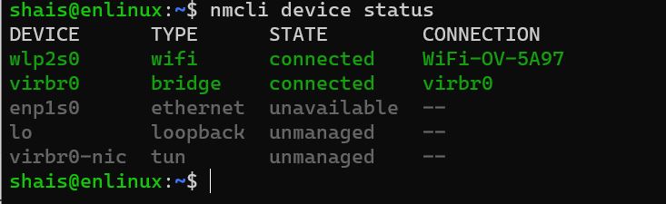 Check Network Status in Linux